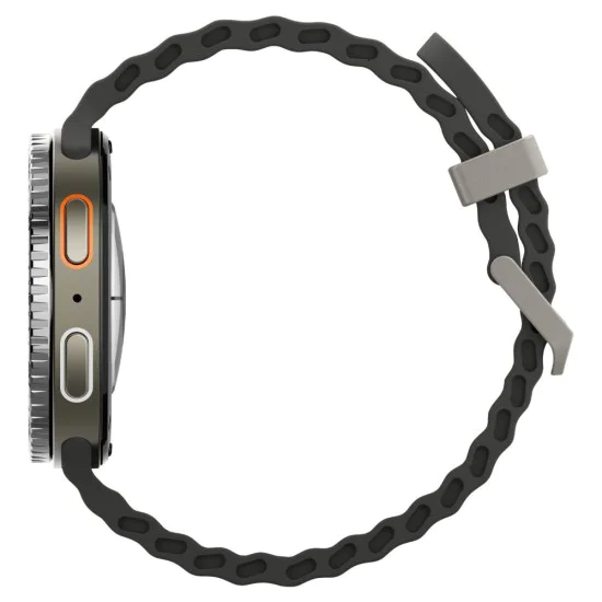 Протектор за Samsung Galaxy Watch8 44 мм, неръждаема стомана - безел Tune Diver - черен