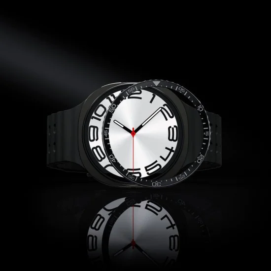 Протектор за Samsung Galaxy Watch8 44 мм, неръждаема стомана - безел Tune Diver - черен