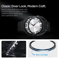 Протектор за Samsung Galaxy Watch8 44 мм, неръждаема стомана - безел Tune Diver - черен
