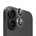 Протектор камера за iPhone 16 / iPhone 16 Plus - оригинален протектор за обектив с метална рамка - Прозрачен