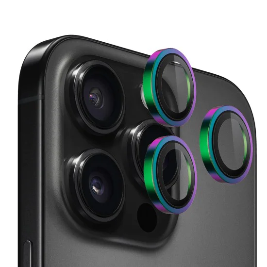 Протектор камера за iPhone 14 Pro / iPhone 14 Pro Max - Оригинален протектор за обектив с метална рамка - Цветен