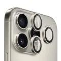 Протектор камера за iPhone 16 Pro / iPhone 16 Pro Max - оригинален протектор за обектив с метална рамка - Сив
