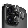 Протектор камера за iPhone 16 Pro / iPhone 16 Pro Max - оригинален протектор за обектив с метална рамка - черен титан