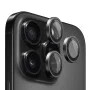 Протектор камера за iPhone 16 Pro / iPhone 16 Pro Max - оригинален протектор за обектив с метална рамка - черен титан