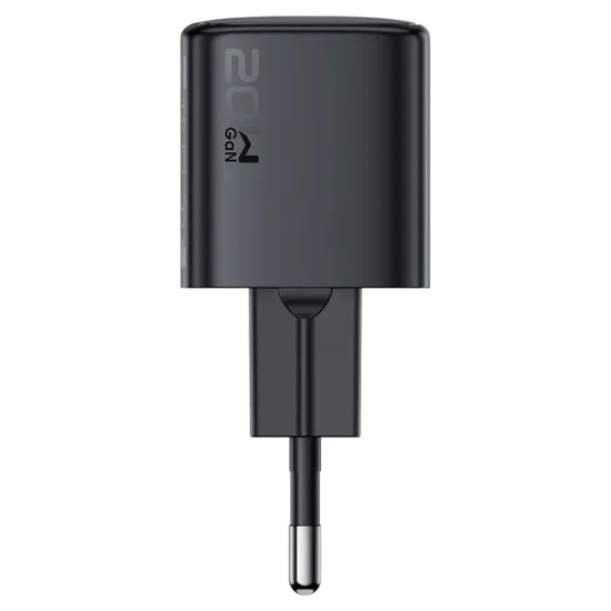 Зарядно за стена – Acefast A117 – GaN, PD20W, мини дизайн, USB-C изход – Черен