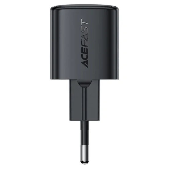Зарядно за стена – Acefast A117 – GaN, PD20W, мини дизайн, USB-C изход – Черен