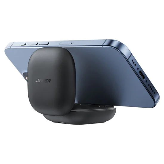 Слушалки – Acefast W4 – In-ear TWS, Bluetooth 5.4, ENC шумопотискане, вградена стойка за телефон, IPX4, 350mAh – Бежов