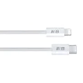 Blueo - Кабел за данни - Type-C към Lightning, бързо зареждане, оплетен, 1.2 м - Бял
