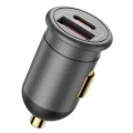 Blueo - Зарядно за кола - 1x USB, 1x Type-C, 35W, с вградени защити, за 12V до 24V DC контакт, матово покритие - сиво