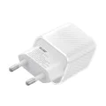 Blueo - Зарядно за стена с два порта - 1x USB, 1x Type-C, GaN технология, бързо зареждане, елегантен завършек, PD3.0, 35W - бяло