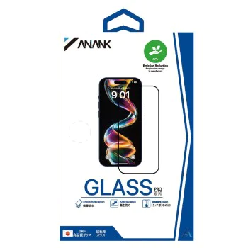 Протектор за iPhone 16 Pro - ANANK - 2.5D 1X подсилен протектор за екран - Черен
