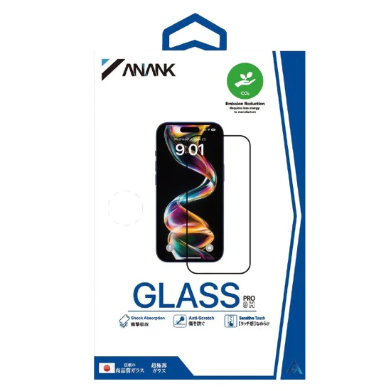 Протектор за iPhone 16 - ANANK - 2.5D 1X подсилен протектор за екран - Черен