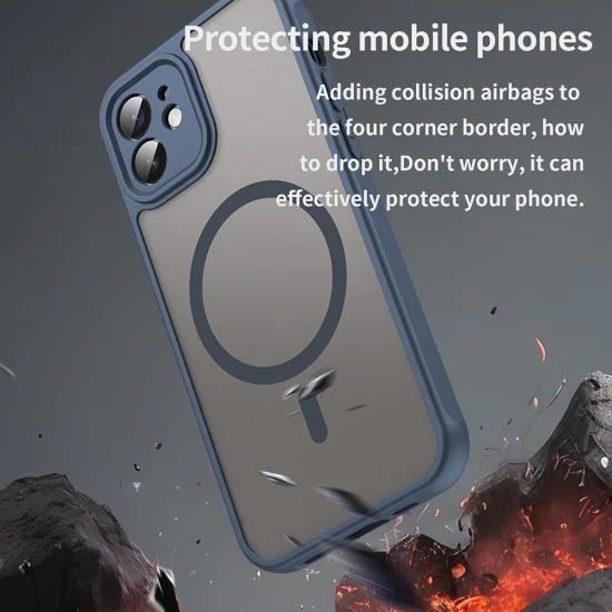Калъф за iPhone 11 - HaloFrost II MagSafe - Тъмно Blue