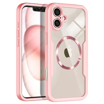 Калъф за iPhone 17 - ColorVerse 360 ​​MagSafe Series + Скрийн протектор - Розов
