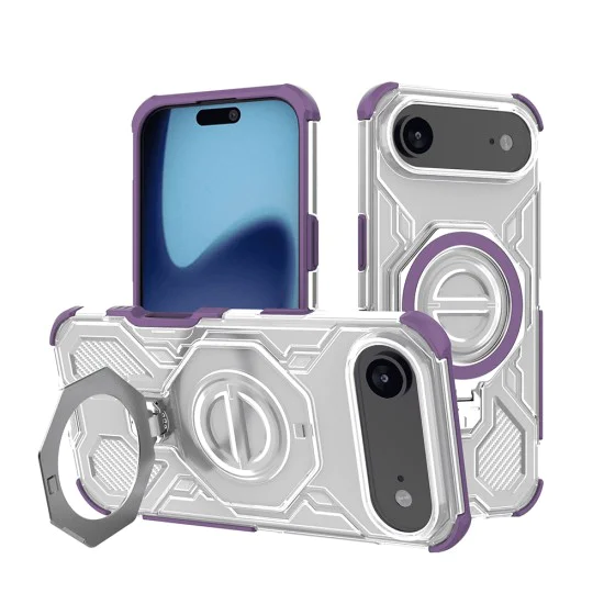 Калъф за iPhone 17 Air - Carbon Shield PRO - Лилав прозрачен