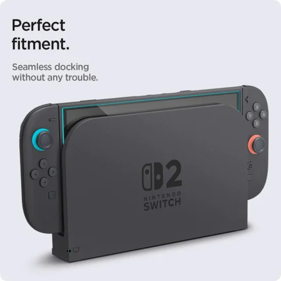 Протектор за Nintendo Switch 2, устойчив на 9H - Techsuit - (2 броя) Premium Tempered Glass SwitchAura с апликатор (NS1) - Прозрачен
