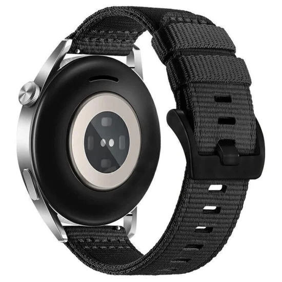 Каишка за Samsung Galaxy Watch (46mm)/Watch 3/Gear S3, Huawei Watch GT/GT 2/GT 3 (46mm) - Techsuit - Каишка за часовник 22mm (W070) - Obsidian Black