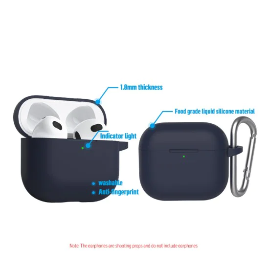Калъф за AirPods 3 - Защитен калъф от течен силикон - небесно син