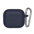 Калъф за AirPods 3 - течен силиконов защитен калъф - тъмносин