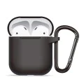 Калъф за AirPods 1 - течен силиконов защитен калъф - черен