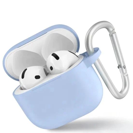 Калъф за AirPods 4 - Защитен калъф от течен силикон - небесно син
