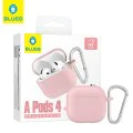 Калъф за AirPods 4 - течен силиконов защитен калъф -Розов