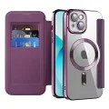 Калъф за iPhone 13 - SmartMag Book Case - Лилав