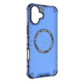Калъф за iPhone 16 - HoneyComb Shield MagSafe - син