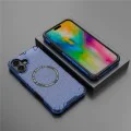 Калъф за iPhone 16 - HoneyComb Shield MagSafe - син