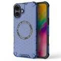 Калъф за iPhone 16 - HoneyComb Shield MagSafe - син