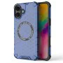 Калъф за iPhone 16 - HoneyComb Shield MagSafe - син