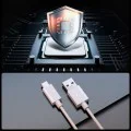 Spigen - Кабел за данни Essential (EB6020AC) - Бързо зареждане, USB към Type-C, 60W, 480Mbps, 2 м - Бял