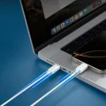 Spigen - Кабел за данни Essential (EB6010CC) - Бързо зареждане, 2x Type-C, 60W, 480Mbps, 1m - Бял