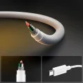 Spigen - Кабел за данни Essential (EB6010CC) - Бързо зареждане, 2x Type-C, 60W, 480Mbps, 1m - Бял