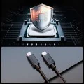 Spigen - Кабел за данни Essential (EB6010CC) - Бързо зареждане, 2x Type-C, 60W, 480Mbps, 1m - Черен