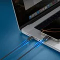 Spigen - Кабел за данни Essential (EB6010CC) - Бързо зареждане, 2x Type-C, 60W, 480Mbps, 1m - Черен