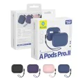 Калъф за AirPods Pro 2 - Защитен калъф от течен силикон - тъмносин