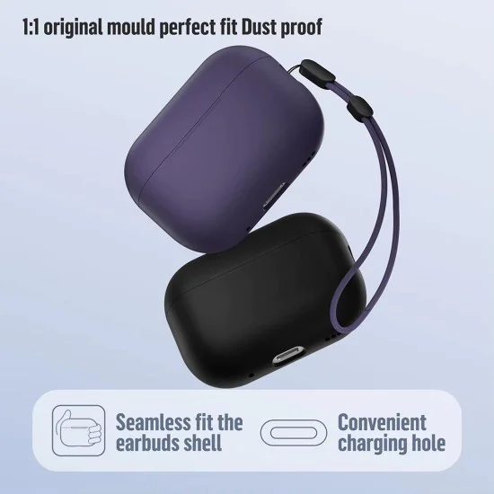 Калъф за AirPods Pro 2 - Защитен калъф от течен силикон -Розов
