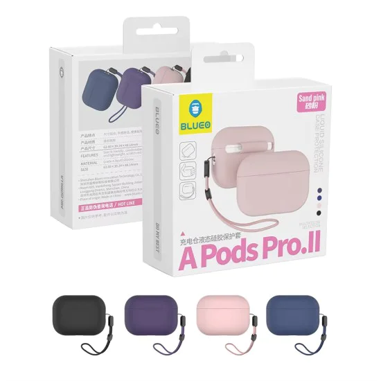 Калъф за AirPods Pro 2 - Защитен калъф от течен силикон -Розов