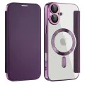 Калъф за iPhone 16 Plus - SmartMag Book Case - Лилав