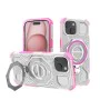 Калъф за iPhone 15 - Carbon Shield PRO - Розов прозрачен