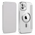 Калъф за iPhone 12 - SmartMag Book Case - Сив