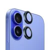 Протектор камера за iPhone 16 / iPhone 16 Plus - оригинален протектор за обектив с метална рамка - син