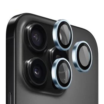 Протектор камера за iPhone 13 Pro / iPhone 13 Pro Max - оригинален Протектор камера за обектив с метална рамка - Син