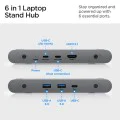 Стойка за лаптоп (LD204H) - в хъб 2x USB, 3x тип