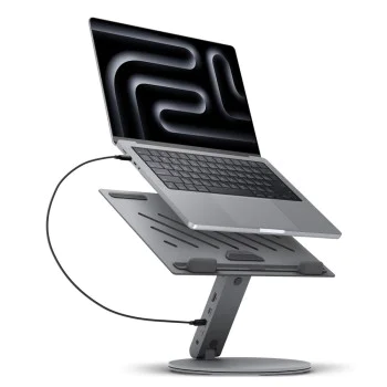 Стойка за лаптоп (LD204H) - в хъб 2x USB, 3x тип