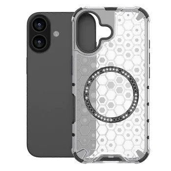 Калъф за iPhone 17 - HoneyComb Shield MagSafe - Бял