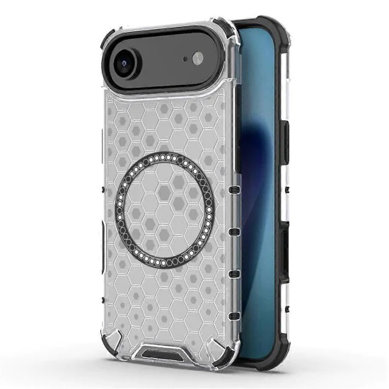 Калъф за iPhone 17 Air - HoneyComb Shield MagSafe - Бял