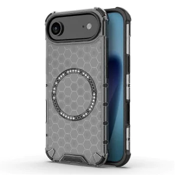 Калъф за iPhone 17 Air - HoneyComb Shield MagSafe - черен