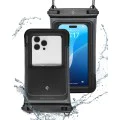 Калъф за IPX8, за телефон, макс. 6,9 - (опаковки 2) Водоустойчив калъф (A611P) - Черен